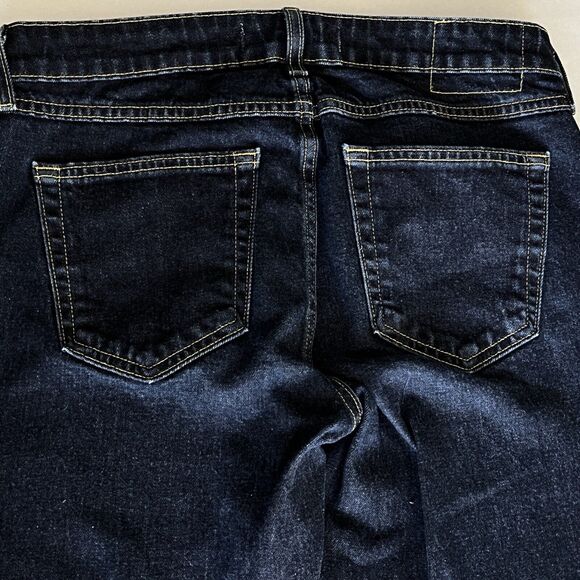 NWOT AMO Womens Jeans SZ 28 BOW Crop Zipper Ankle Dark Wash Straight Summer - Picture 8 of 15